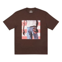 PALACE Portrait Pattern Printing Basic Short Sleeve Unisex Brown PAL-SS21-003