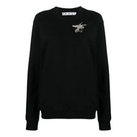 (WMNS) Off-White Printing Arrow Pattern Sports Hoodie Black OWBA055F20JER0061009