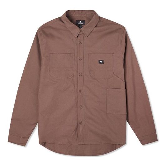 Converse Carpenter Pocket Button Down Long Sleeve Shirt Asia Sizing 'Brazil Nut' 10022950-A04