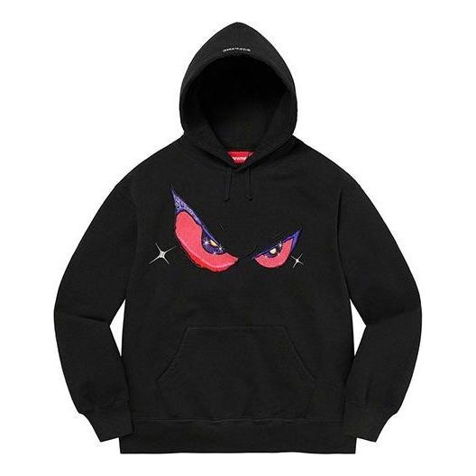 Supreme Eyes Hooded Sweatshirt 'Black Red' SUP-FW21-162