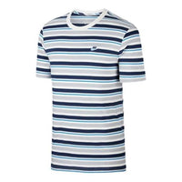 Nike Blue Stripe Design Casual Short Sleeve White Blue Whiteblue CK2702-100