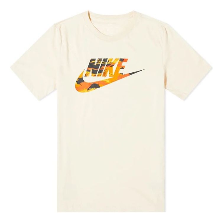 Men's Nike Mens Logo Camouflage Beige T-Shirt CU8914-238