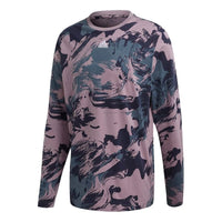 adidas Round Neck Cozy Breathable Stay Warm Sports Training Pullover Purple GG6726