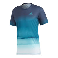 adidas Parley Pr Tee Tennis Gradient Casual Sports Breathable Short Sleeve Light Blue DP0287