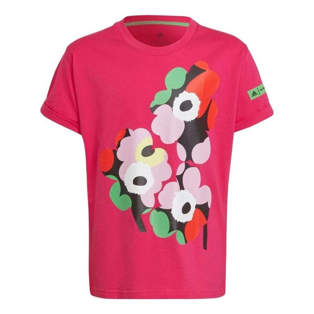 (GS) adidas Marimekko Graphic T-Shirt Asia Sizing 'Red' HA4032
