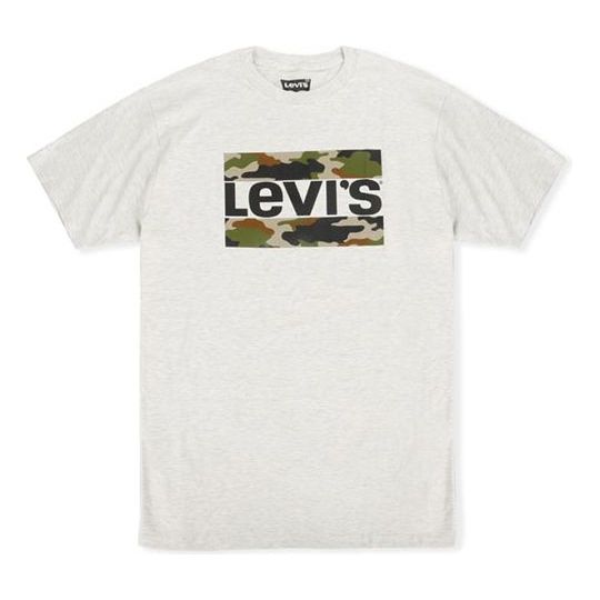 Men's Levis Camouflage Printing Short Sleeve Gray T-Shirt 3LSP3194