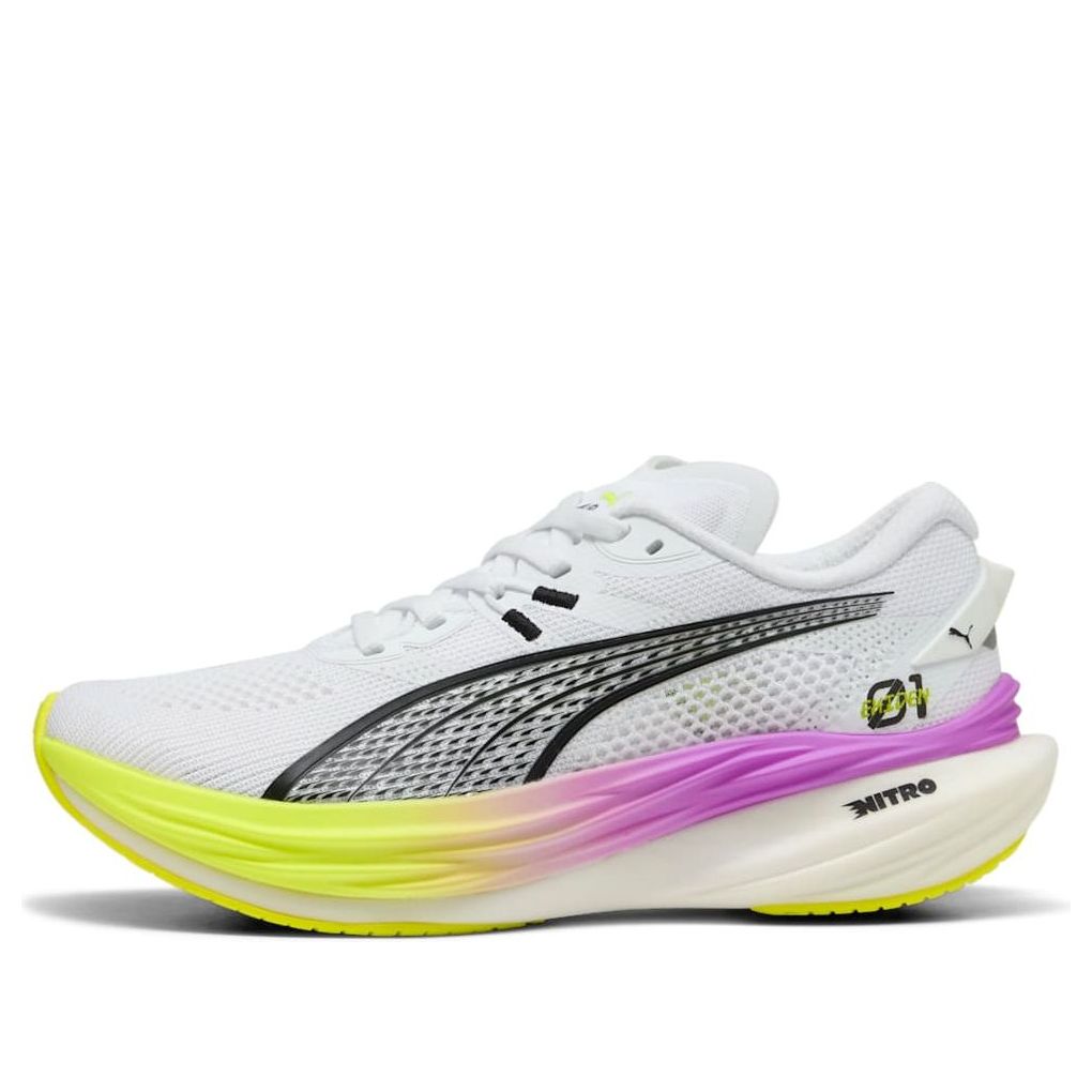 (WMNS) PUMA Deviate Nitro 3 Ekiden Glow 'White Pure Magenta Yellow' 311895-01