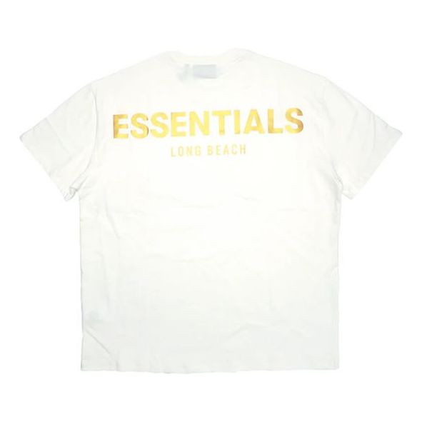 FOG Essentials Long beach Boxy FW19 Short Sleeve White T-Shirt FOG-FW19-120