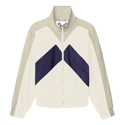 Men's KENZO SS21 Colorblock Zipper Jacket Light Brown FB55BL5109CO-03