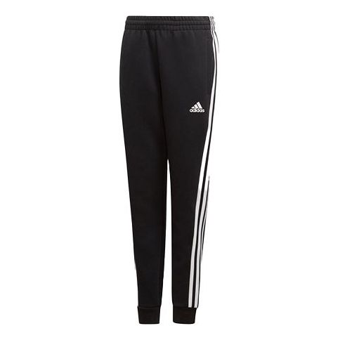adidas Kids Side Stripe Slim Fit Sports Pants/Trousers/Joggers Boy Black ED6477