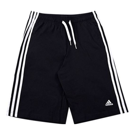 (GS) adidas Essentials 3-Stripes Shorts 'Black White' GN4007