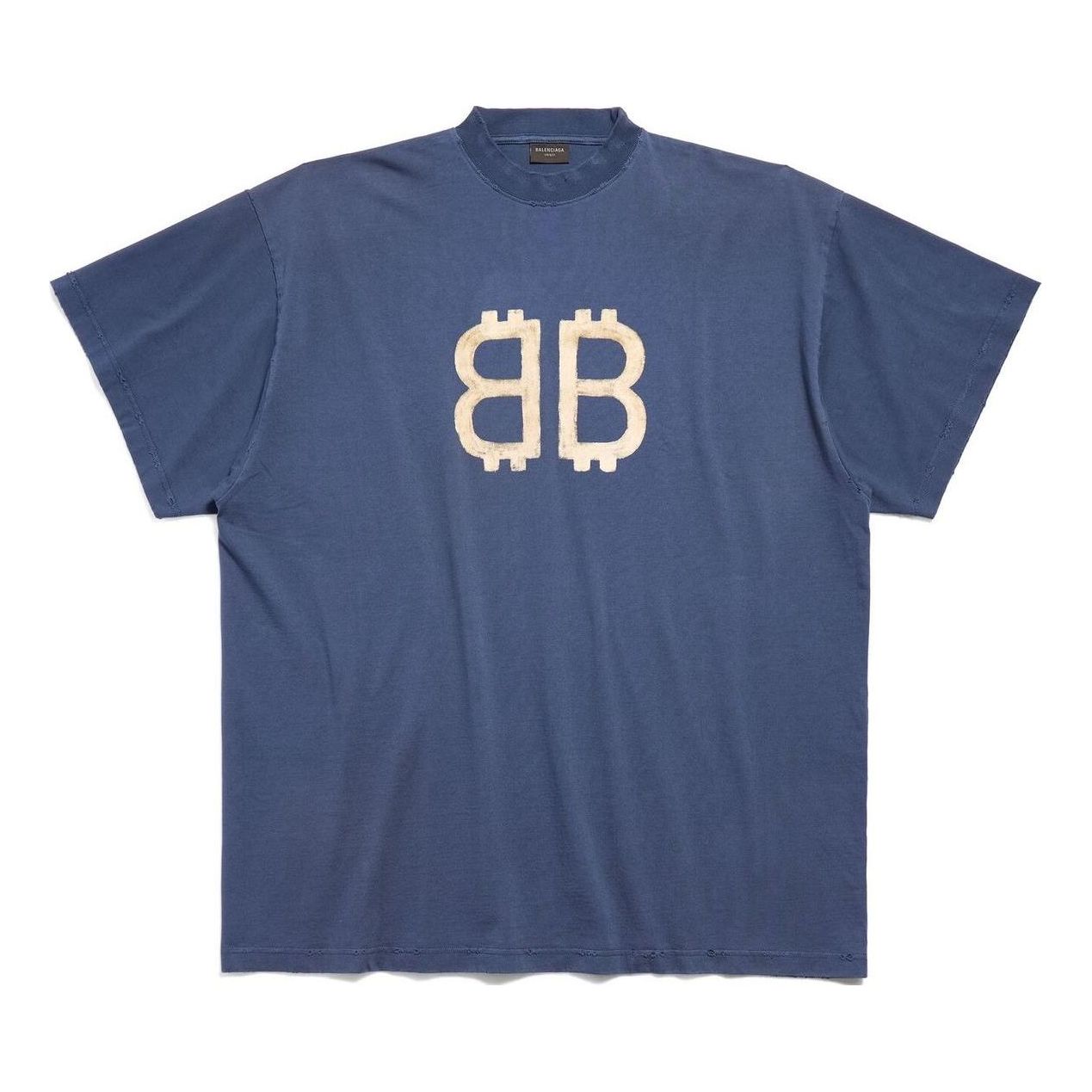 Balenciaga Crypto Oversized T-shirt 'Blue' 739028TOVU64108