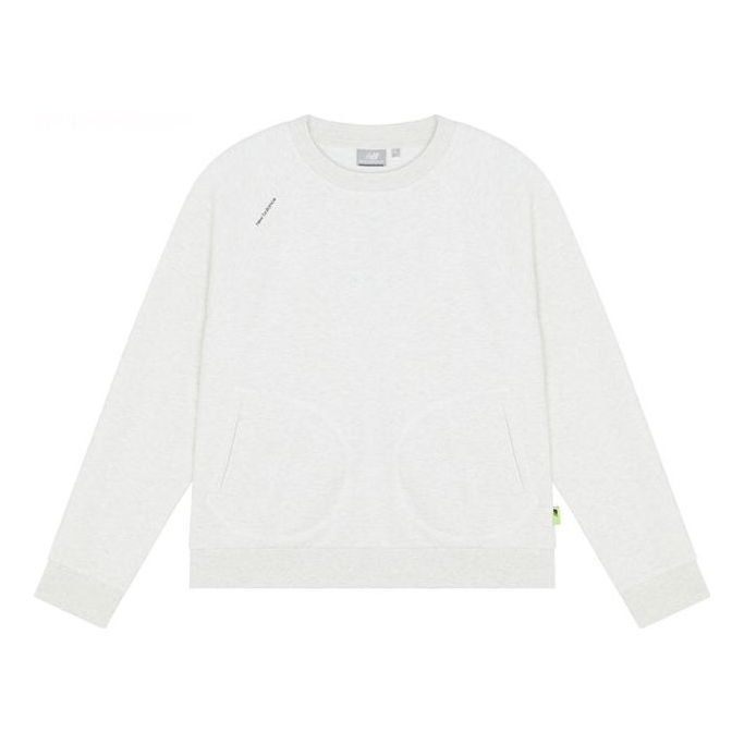(WMNS) New Balance Solid Color Casual Round Neck Sports Hoodie Creamy White 5CC17032-OA