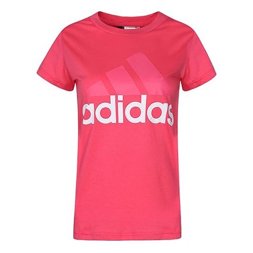 (WMNS) adidas Logo Printing Pink/White CF8821