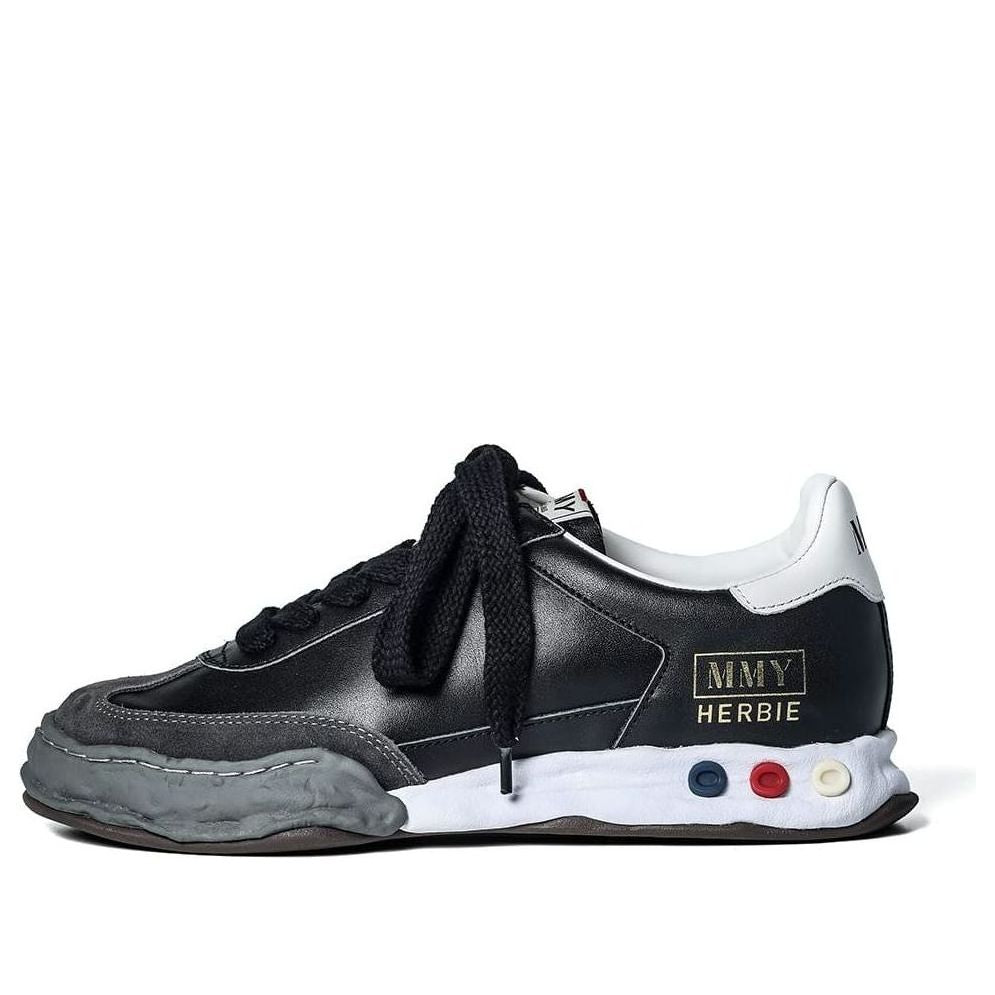 Maison MIHARA YASUHIRO HERBIE OG Sole Leather Low-top Sneaker 'Black' A09FW702-BLK