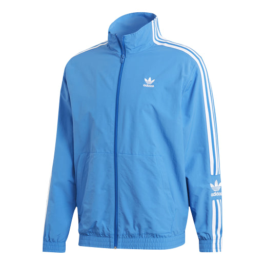 adidas originals Stand Collar Woven Windproof Jacket Blue ED6093