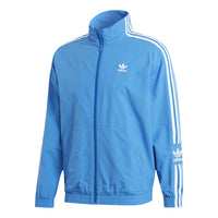 adidas originals Stand Collar Woven Windproof Jacket Blue ED6093