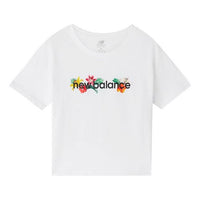 (WMNS) New Balance Logo Printing Round-neck White AWT01563-WT