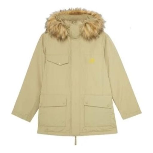 New Balance Fur Collar Warm Windproof Jacket Asia Sizing 'Beige' AMJ23371-KH