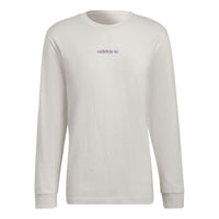 adidas Original Long Sleeve Graphic Tee Asia Sizing 'Beige' HN0392