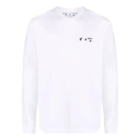 Men's Off-White SS22 Logo Round Neck Long Sleeves Version White OMAB064C99JER00401100110