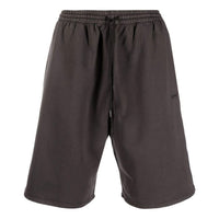 Men's Off-White Logo Printing Pattern Elastic Waistband Straight Shorts Brown OMCI013S22FLE00310101010