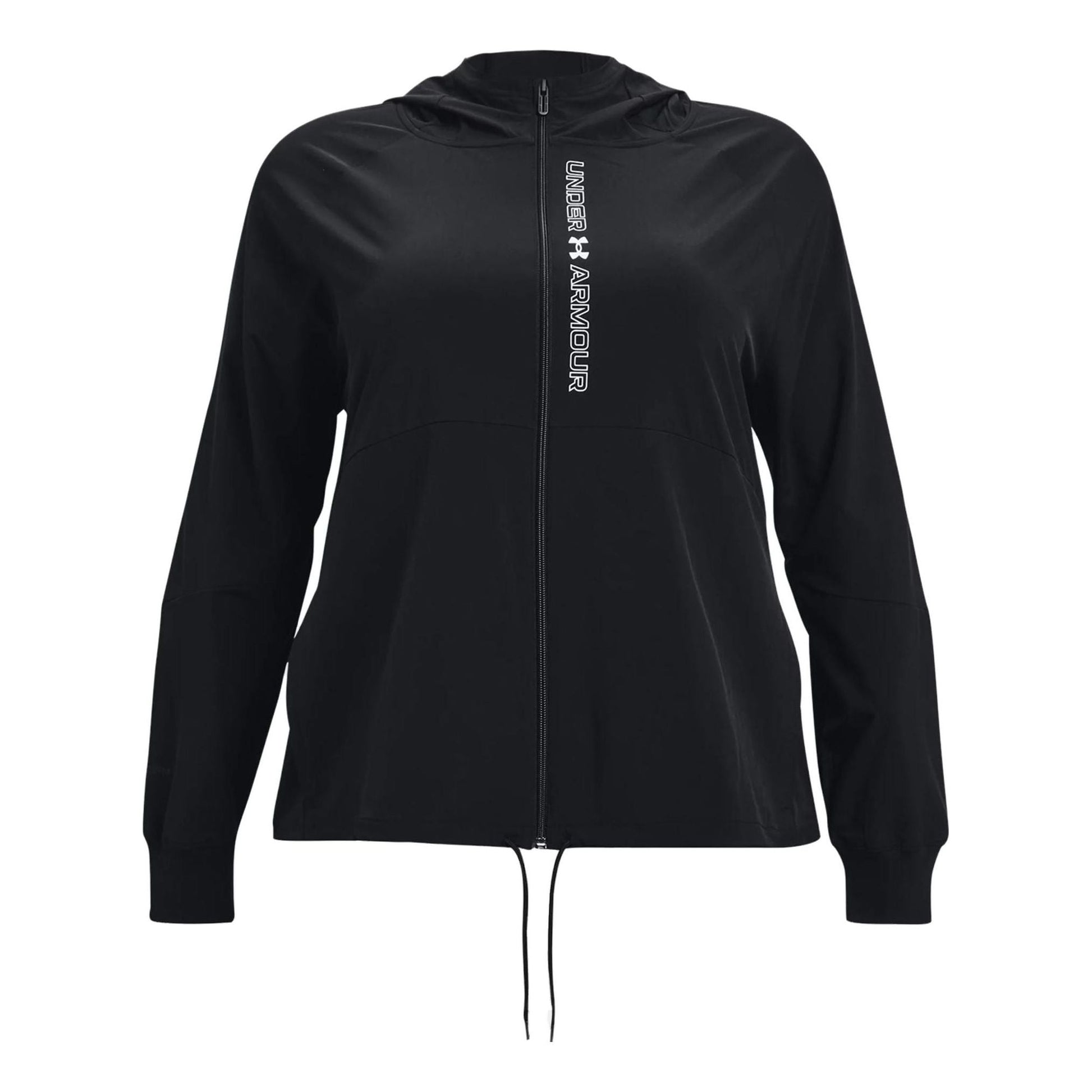(WMNS) Under Armour Woven Full-Zip Waterproof Jacket 'Black' 1371164-002