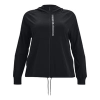 (WMNS) Under Armour Woven Full-Zip Waterproof Jacket 'Black' 1371164-002