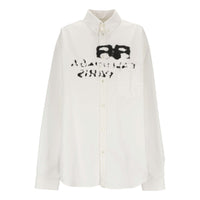 Balenciaga Hand-Drawn BB Long Sleeve Shirt Oversized 'White' 725722TYB189000