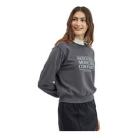 (WMNS) Skechers Letter Printed Crew Sweater 'Grey White' L323W044