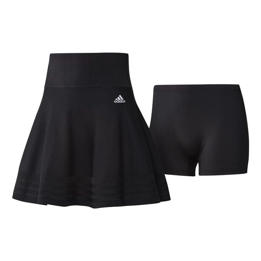 (WMNS) adidas Jacquard Knit Skirt  Asia Sizing 'Black' GT3379