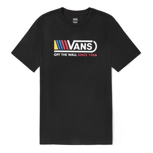 Vans Alphabet logo Printing Short Sleeve Black VN0A4RB7BLK