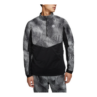 Nike Colorblock Half Zipper Stand Collar Long Sleeves Jacket Men's Black CK0036-010