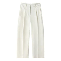 (WMNS) FILA Straight Slim Fit Casual Business Pants White F11W122802F-WT