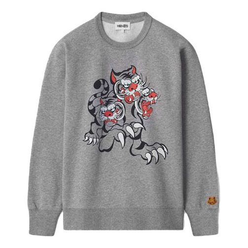 (WMNS) KENZO x Kansai Yamamoto SS21 Printing Round-neck Swea Grey FB52SW8264ML-94
