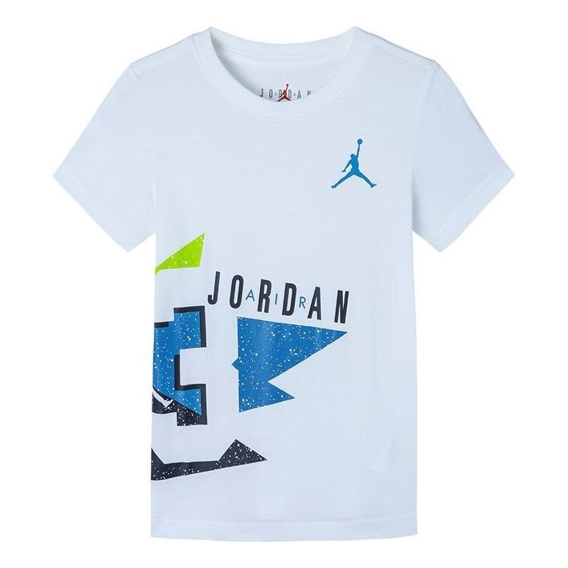 (PS) Air Jordan Cotton Jumpman T-Shirt 'White Blue' JD2022061GS-002