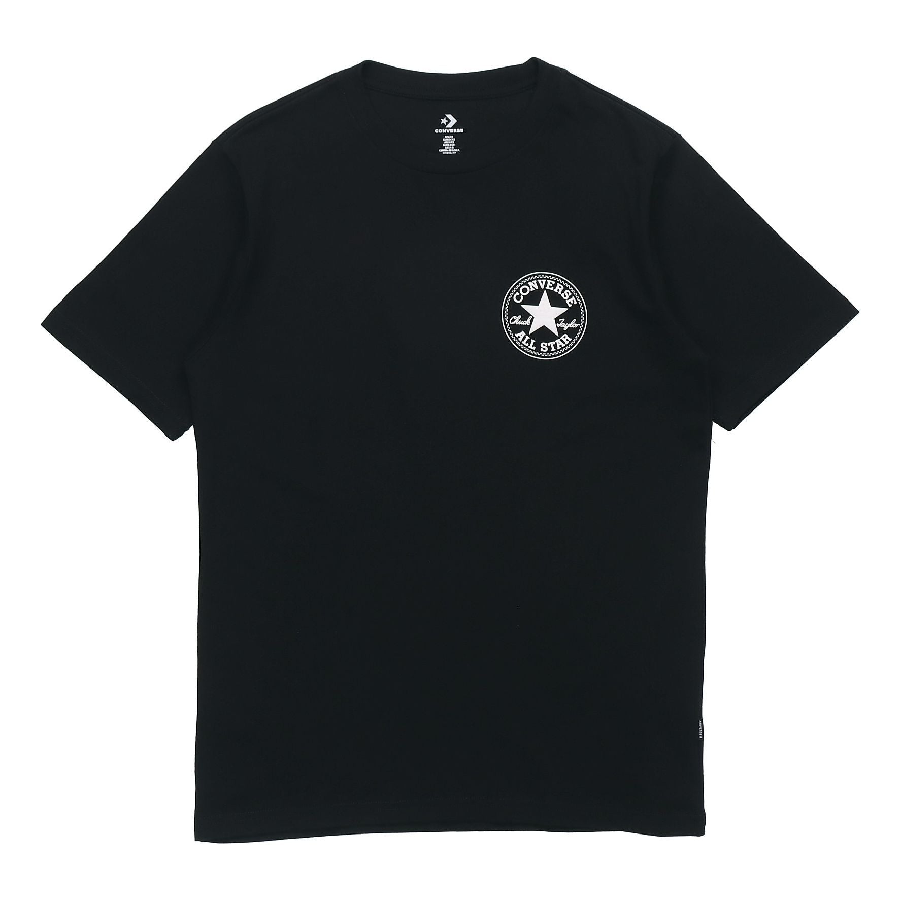 Men's Converse All Star Logo Printing Round Neck Sports Short Sleeve Black 10021631-A01