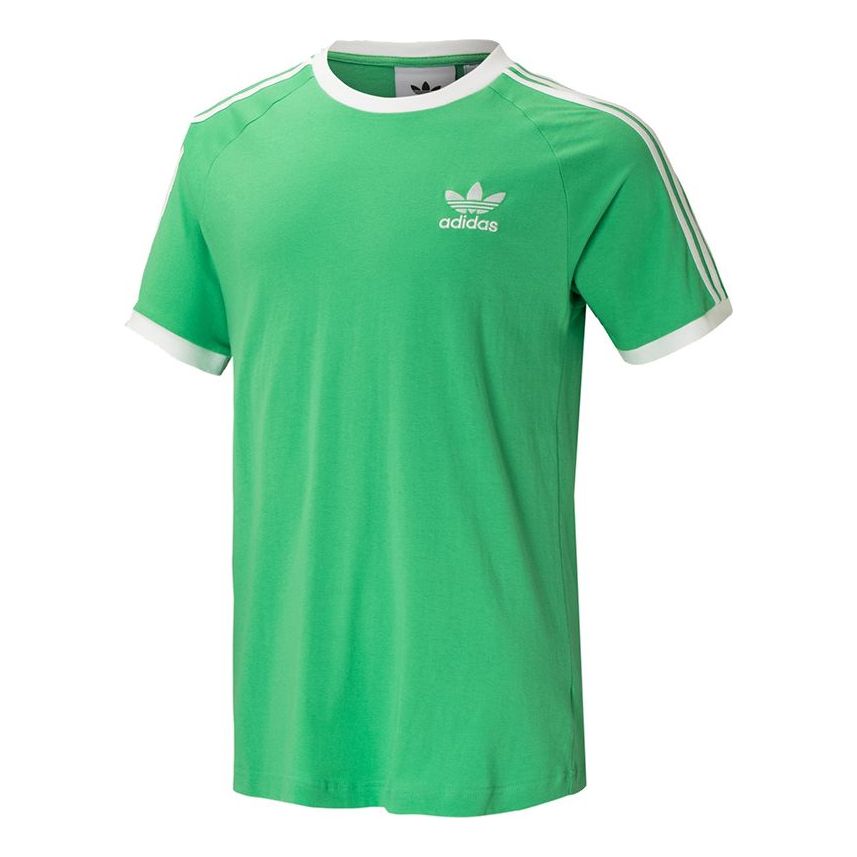 adidas originals 3-stripes Tee Leisure Sports Short Sleeve Men's Green H37758