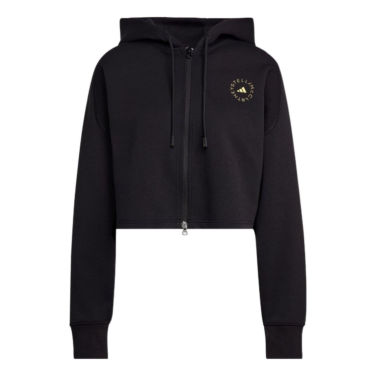 (WMNS) adidas by Stella McCartney Cropped Hoodie Asia Sizing 'Black' HG1946