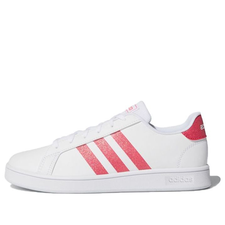 (GS) adidas Grand Court J 'White Real Pink' EG5136