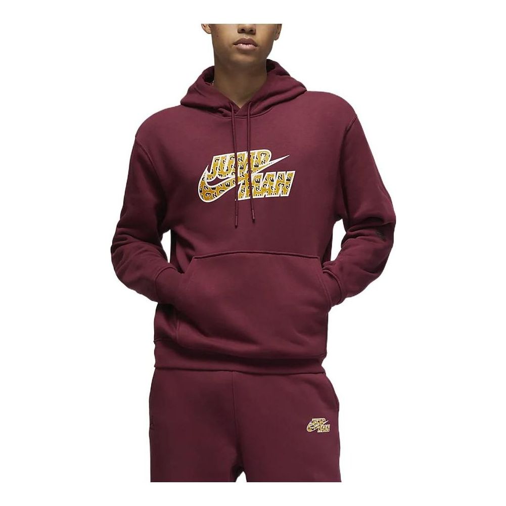 Air Jordan Alphabet Pullover Hoodie Men's Red DQ8037-680