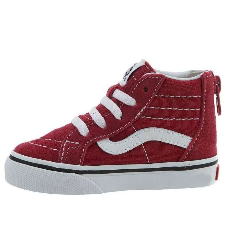 (TD) Vans SK8-HI Zip Shoes 'Red White' VN0A32R3QR2