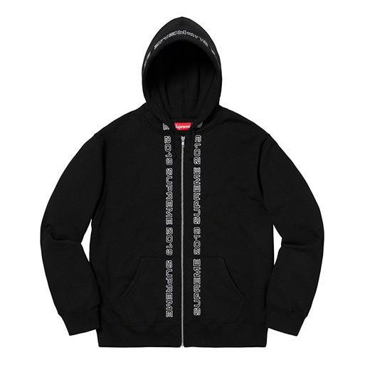Supreme SS19 Topline Zip Up Sweatshirt logo SUP-SS19-10375