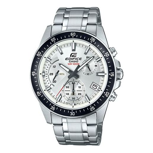 CASIO Waterproof EDIFICE Stainless Steel Strap Mens Silver Analog EFV-540D-7A