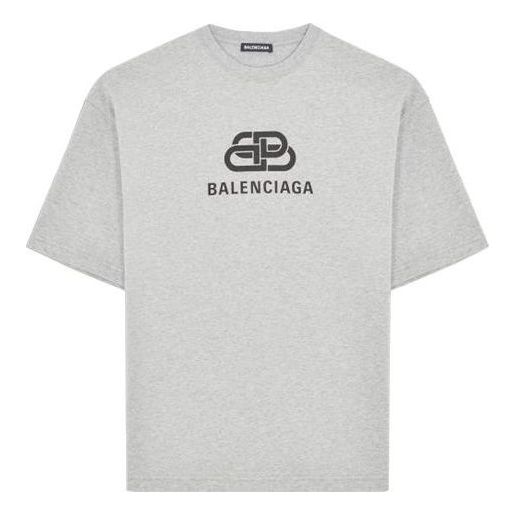 Balenciaga Interlocked BB Regular Fit T-shirt 'Grey' 578139TGV751300