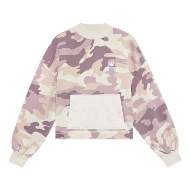 (WMNS) New Balance Athletics Fashion Print Fleece Asia Sizing 'White Multi' WT23526-WM