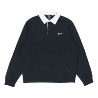 Men's Nike SB Fleece Skateboard Knit Breathable Splicing Embroidered Autumn Black DM6483-010