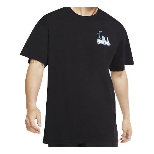 Nike Back Printing Skateboard Short Sleeve Black CW1479-010
