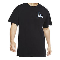 Nike Back Printing Skateboard Short Sleeve Black CW1479-010