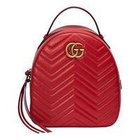 (WMNS) Gucci GG Marmont Series Leather Backpack Red 476671-DTDHD-6433